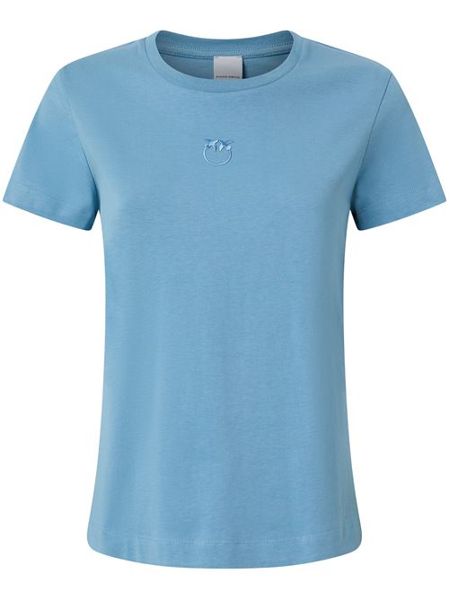 T-shirt con logo in cotone blu PINKO | 100355 A2HNE63